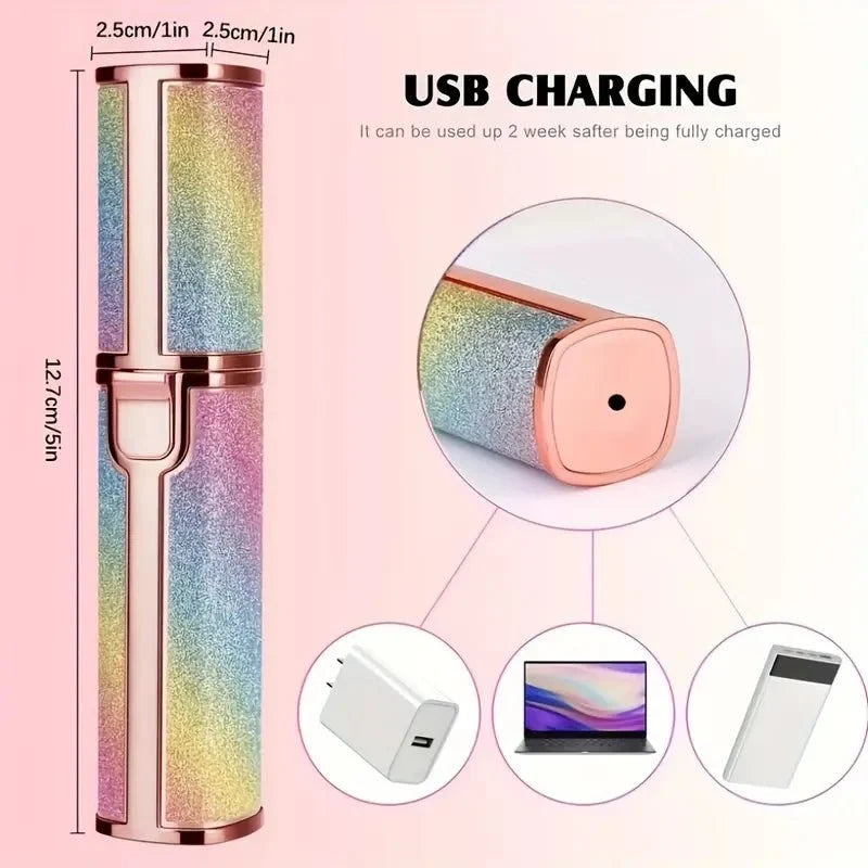 Painless Hair Remover/ 2 in 1 Eyebrows Trimmer & Facial Hair Remover